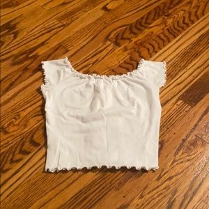 Lettuce sleeve crop top